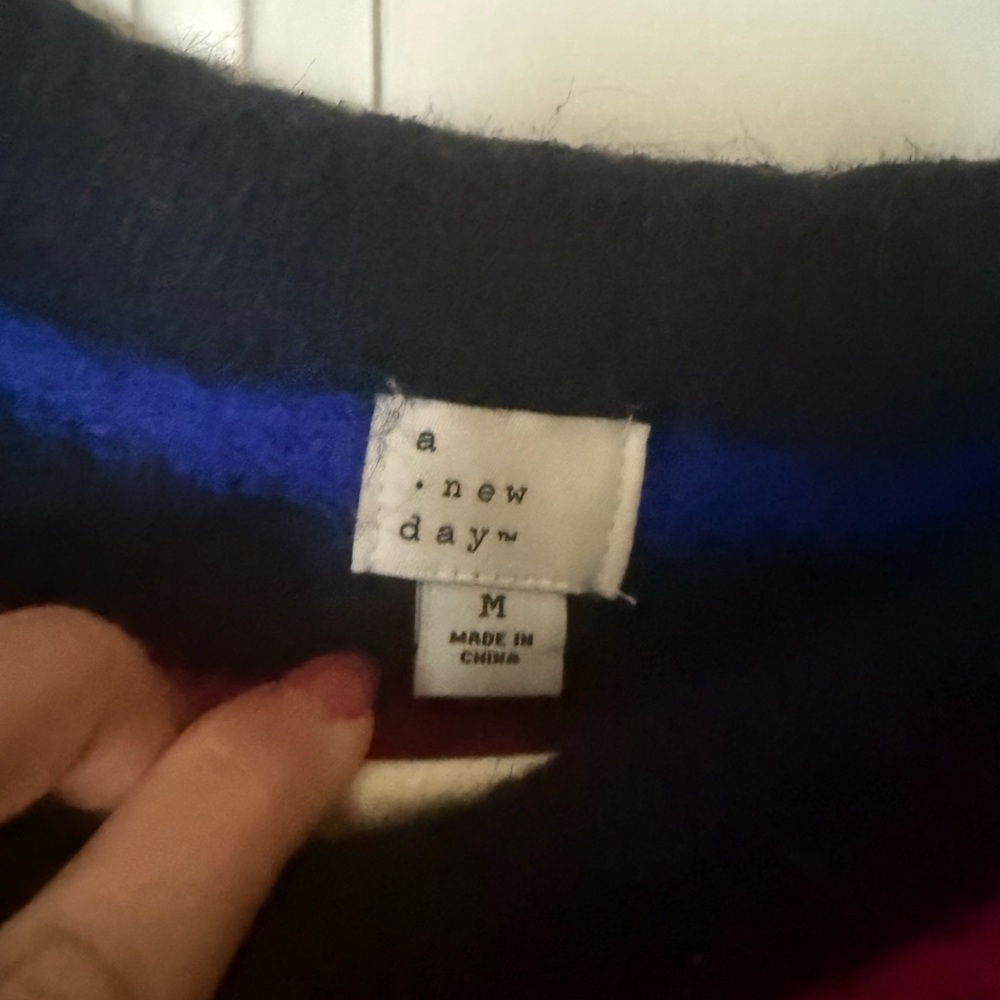 a new day Vibrant Striped Crew Neck Sweater - Picture 3 of 3